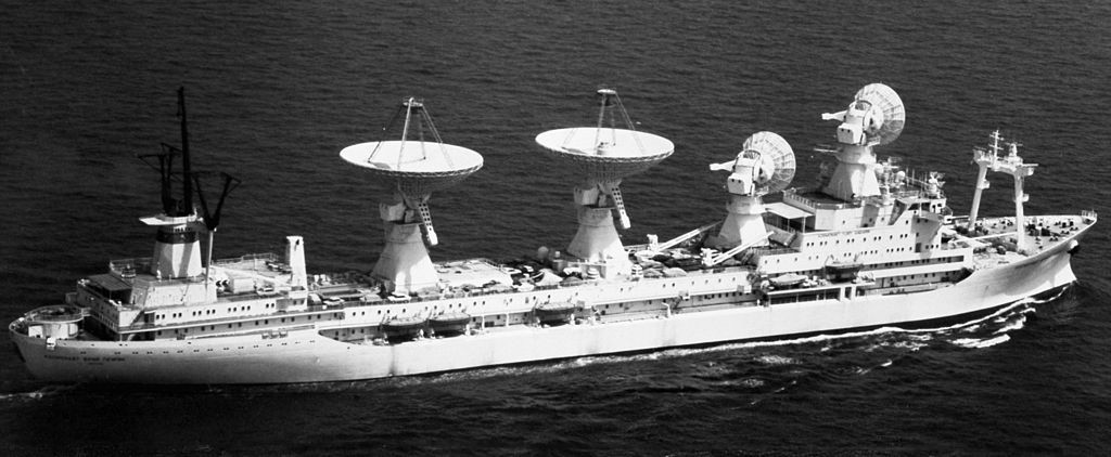 La nave sovietica di controllo e monitoraggio spaziale “Kosmonavt Yurij Gagarin”, varata nel 1971; all'epoca era la più grande nave di ricerca spaziale del mondo