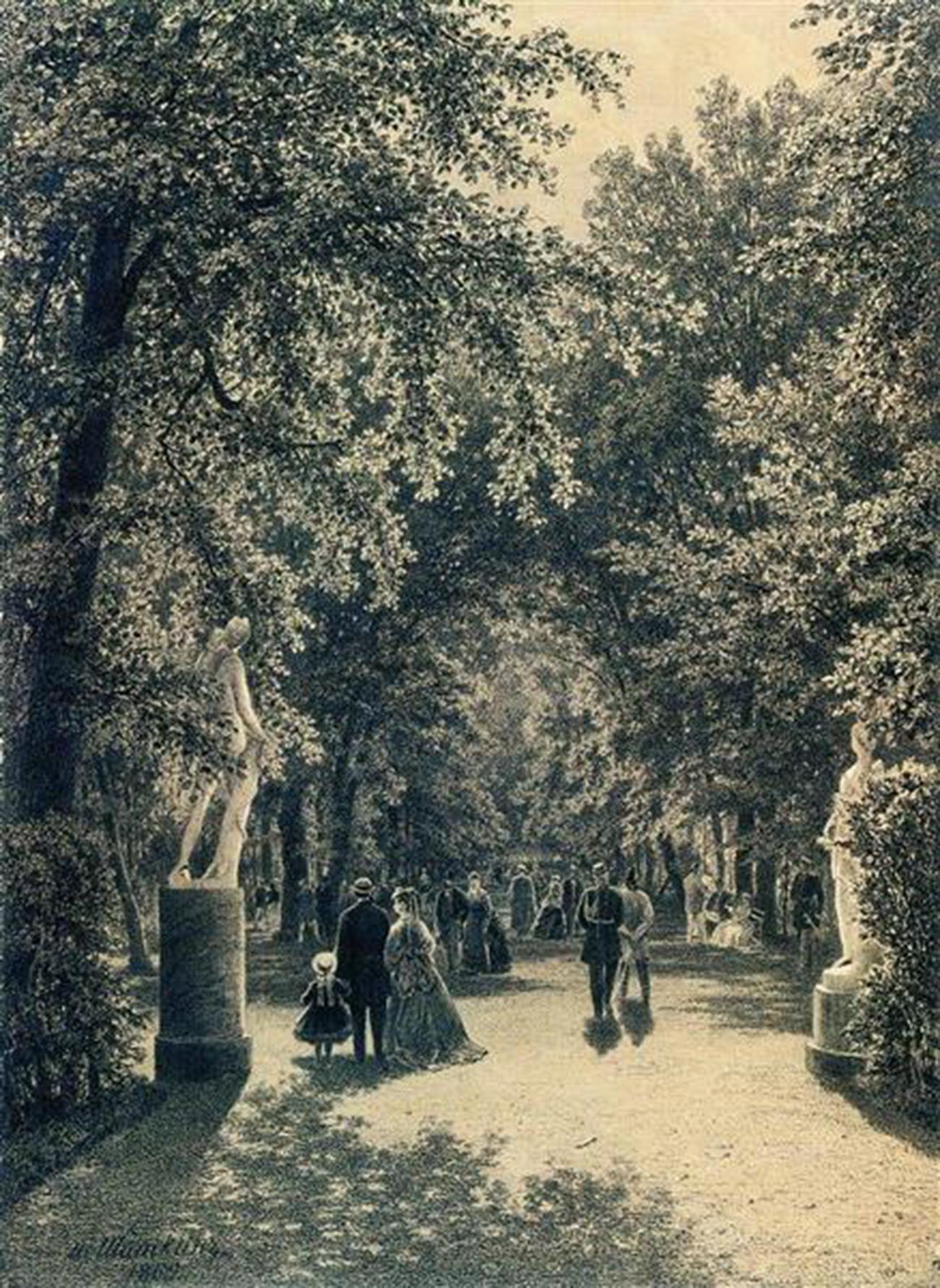 Une allée du Jardin d'été, 1869
