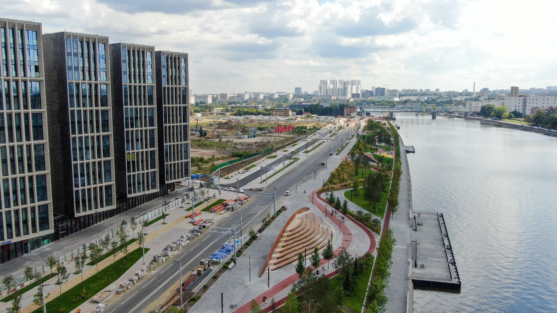 A new residential area in Moscow not far from the city center.