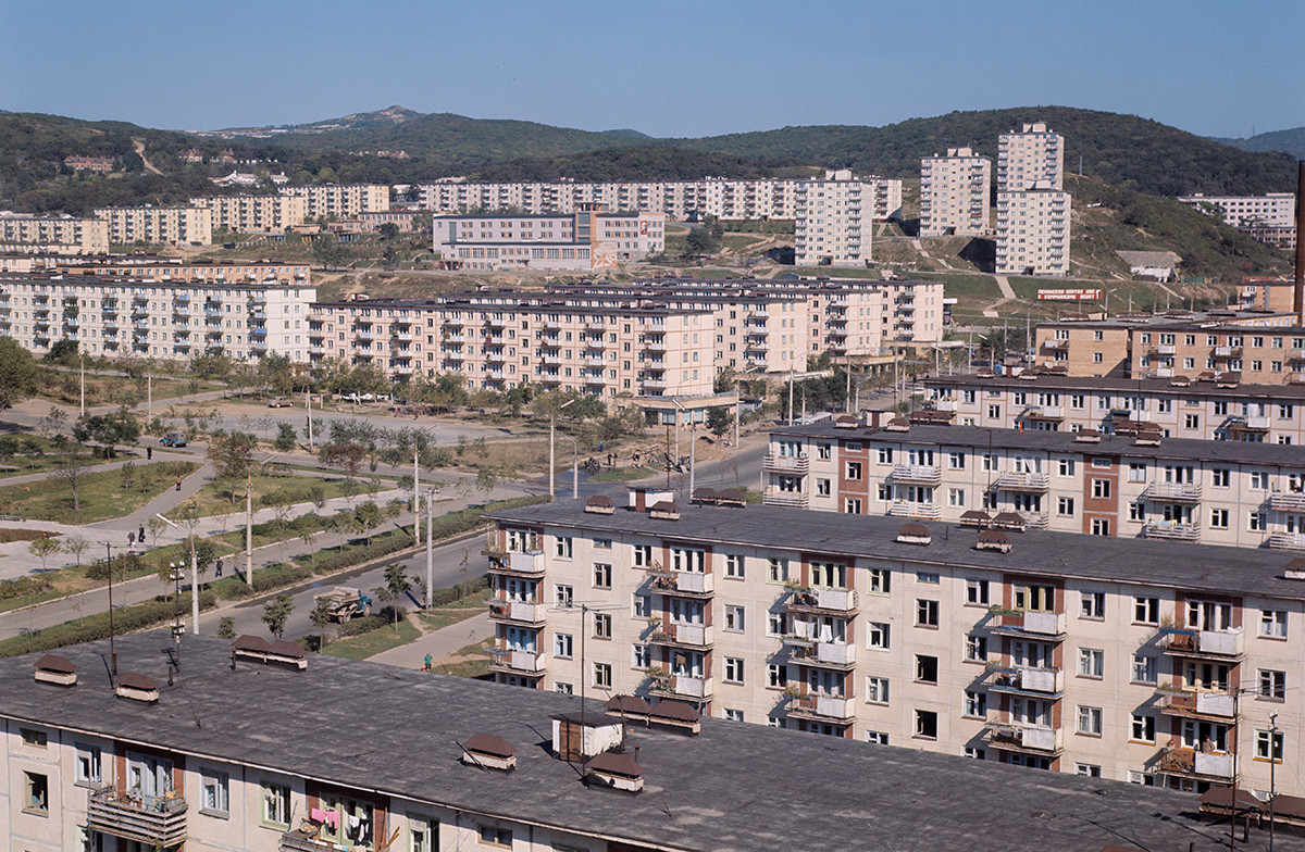 A residential area in Vladivostok.
