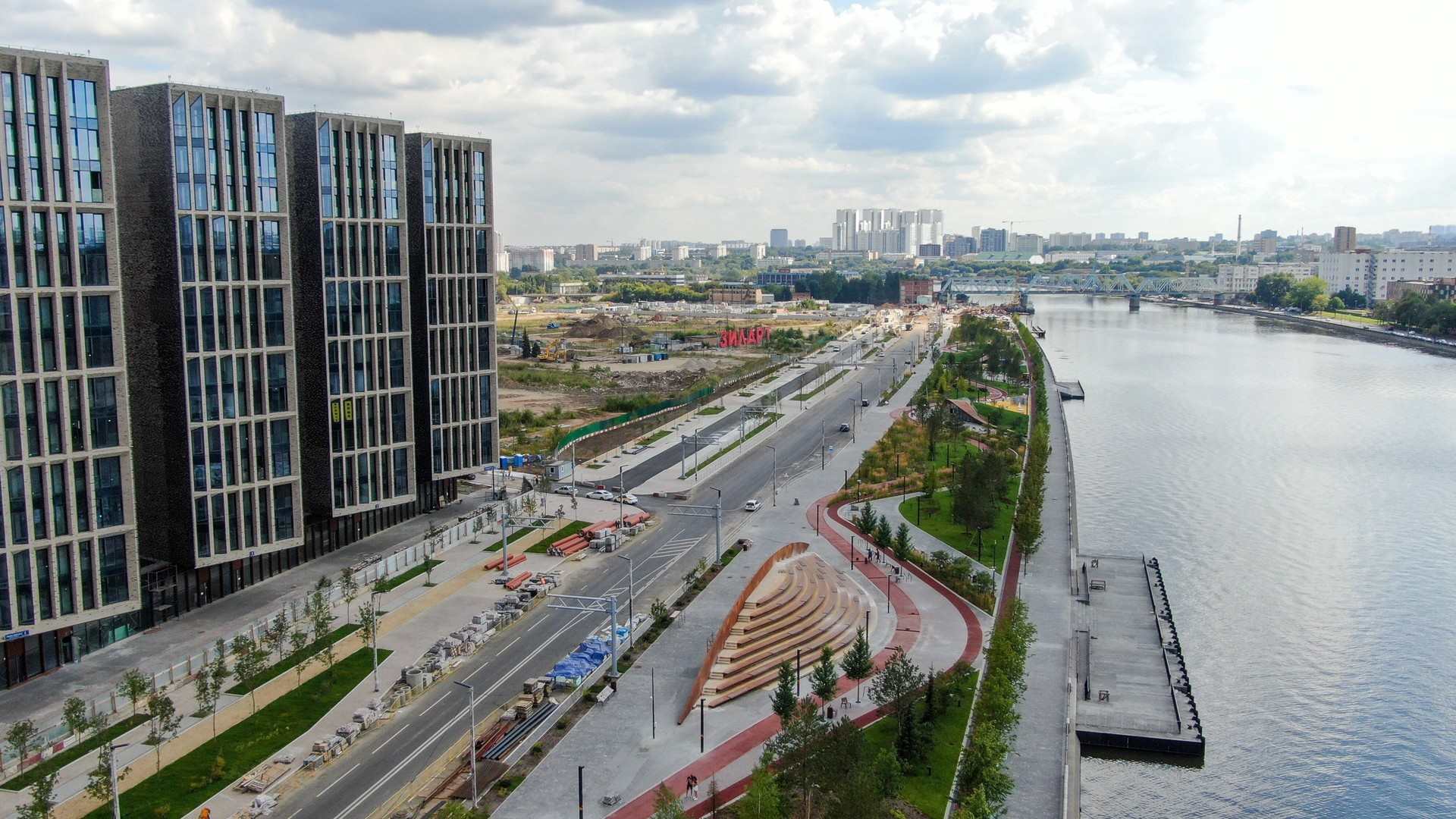 Un nuovo quartiere residenziale costruito non lontano dal centro di Mosca