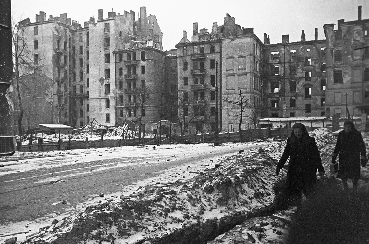 Bâtiments détruits à Varsovie