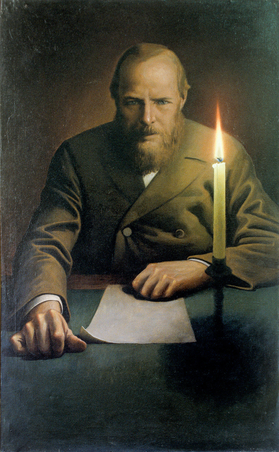 Retrato de Fiódor Dostoievski, por Konstantin Vasilyev.
