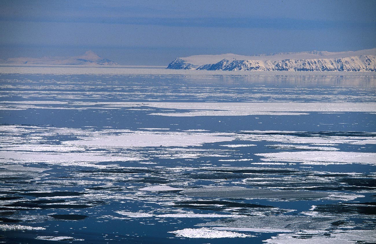 Diomede Islands in the Bering Strait.