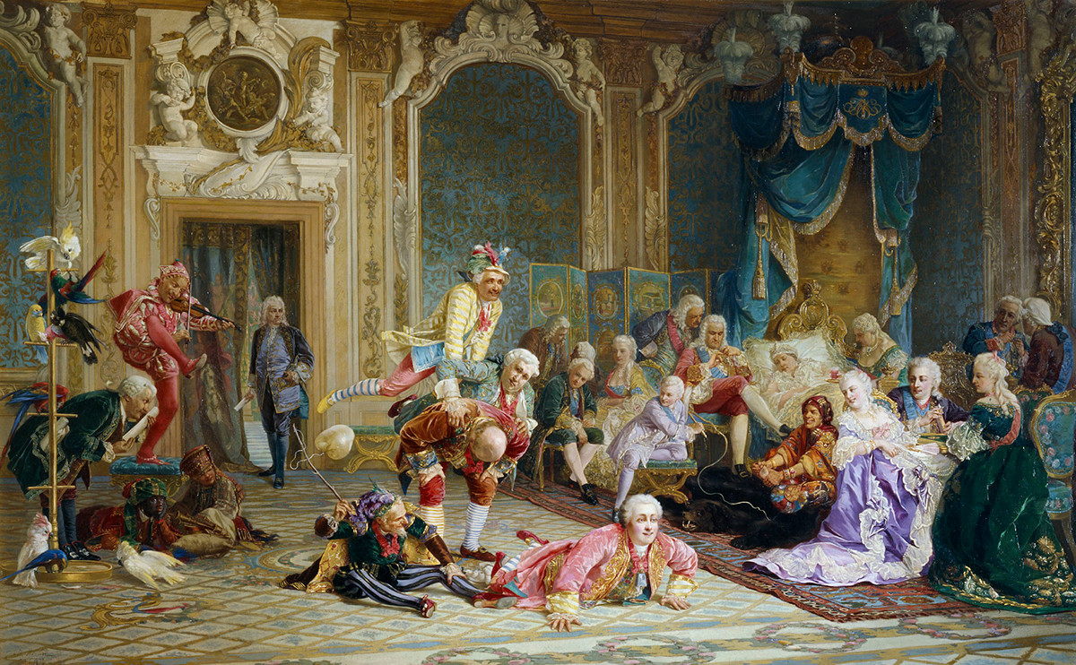 Valeri Iakobi, «Les bouffons à la cour d’Anne» (1872)