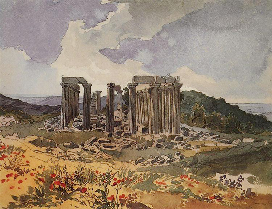 フィガリアのエピクロス・アポロン神殿、1835年