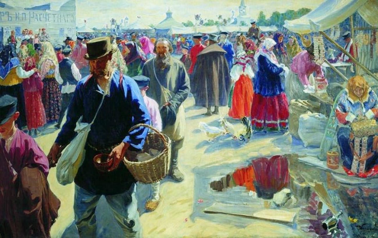 Ivan Koulikov. Foire à Mourom. 1910-1912