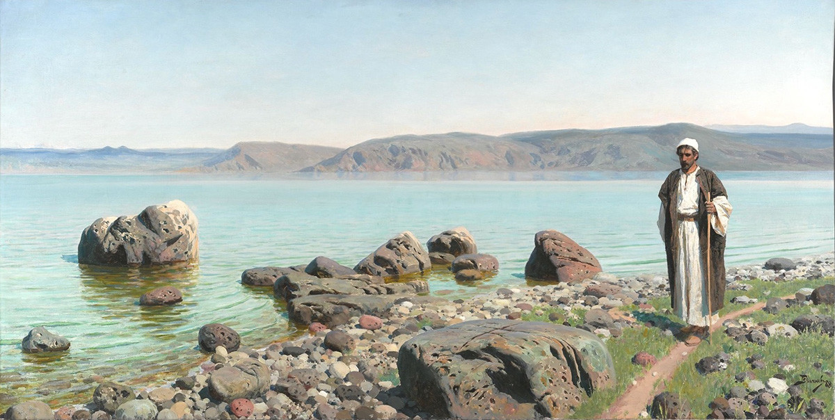 ティヴェリアツコエ湖（ゲニサレツコエ湖）にて、1888年