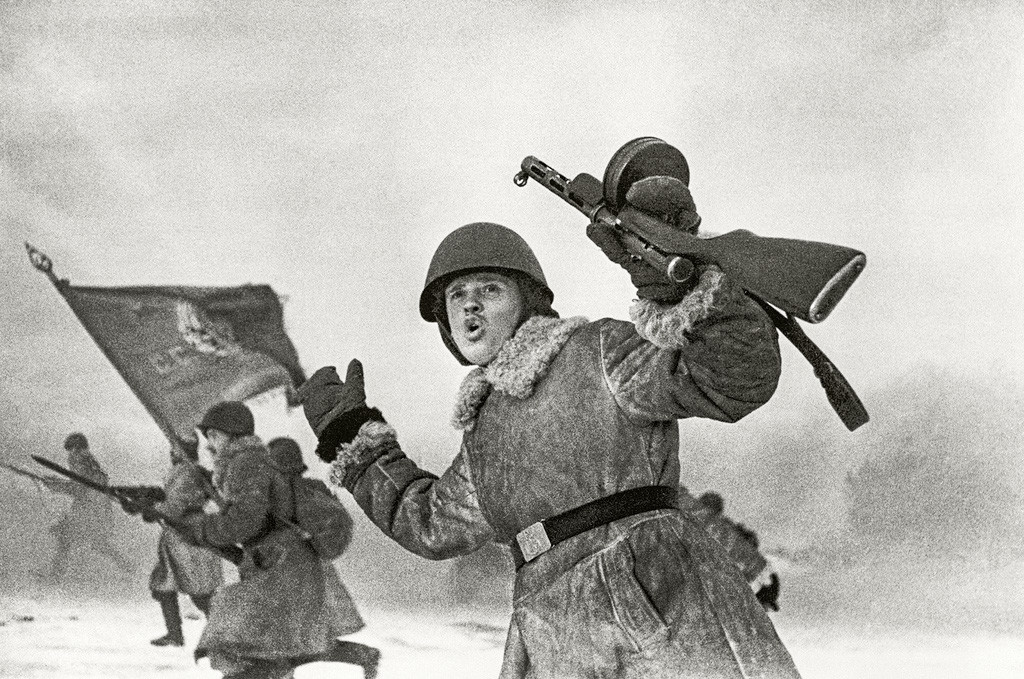 Scène de l'une des batailles près de Leningrad
