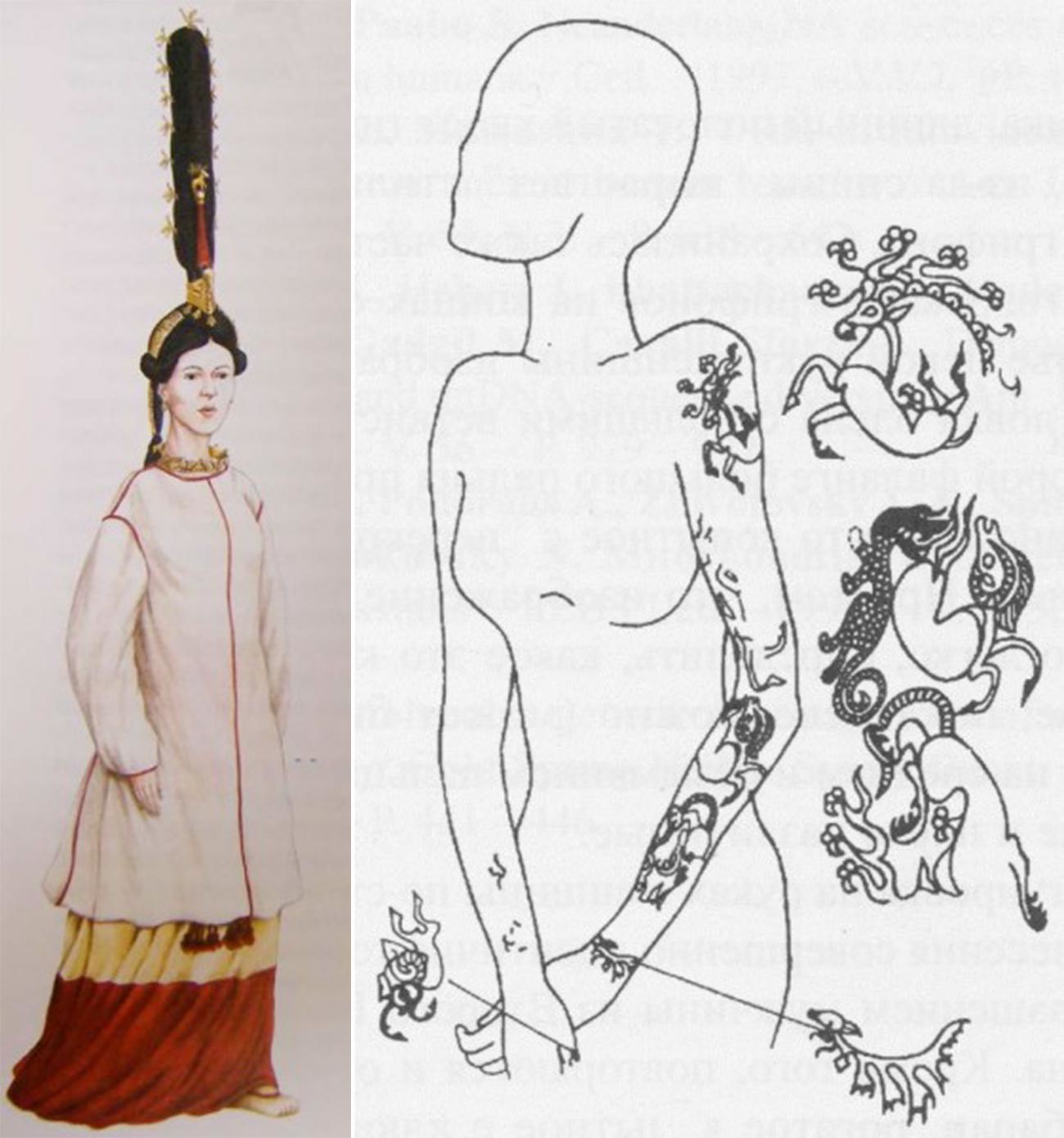 The 'Maiden's' tattoos.