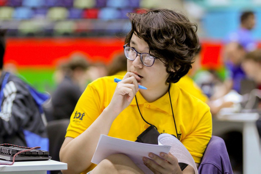 Ildar Gainullin as a member of the Russian national team-winner of the International Olympiad in Informatics 2019