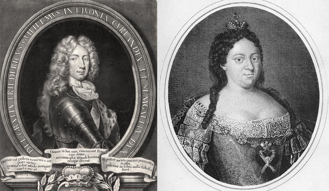 Frédéric III Guillaume Kettler et Anna Ivanovna