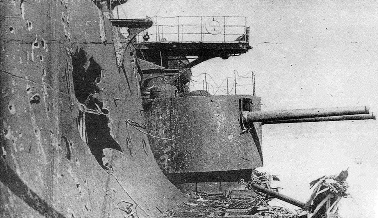 Kapal Perang Kekaisaran Rusia Oryol yang hancur.