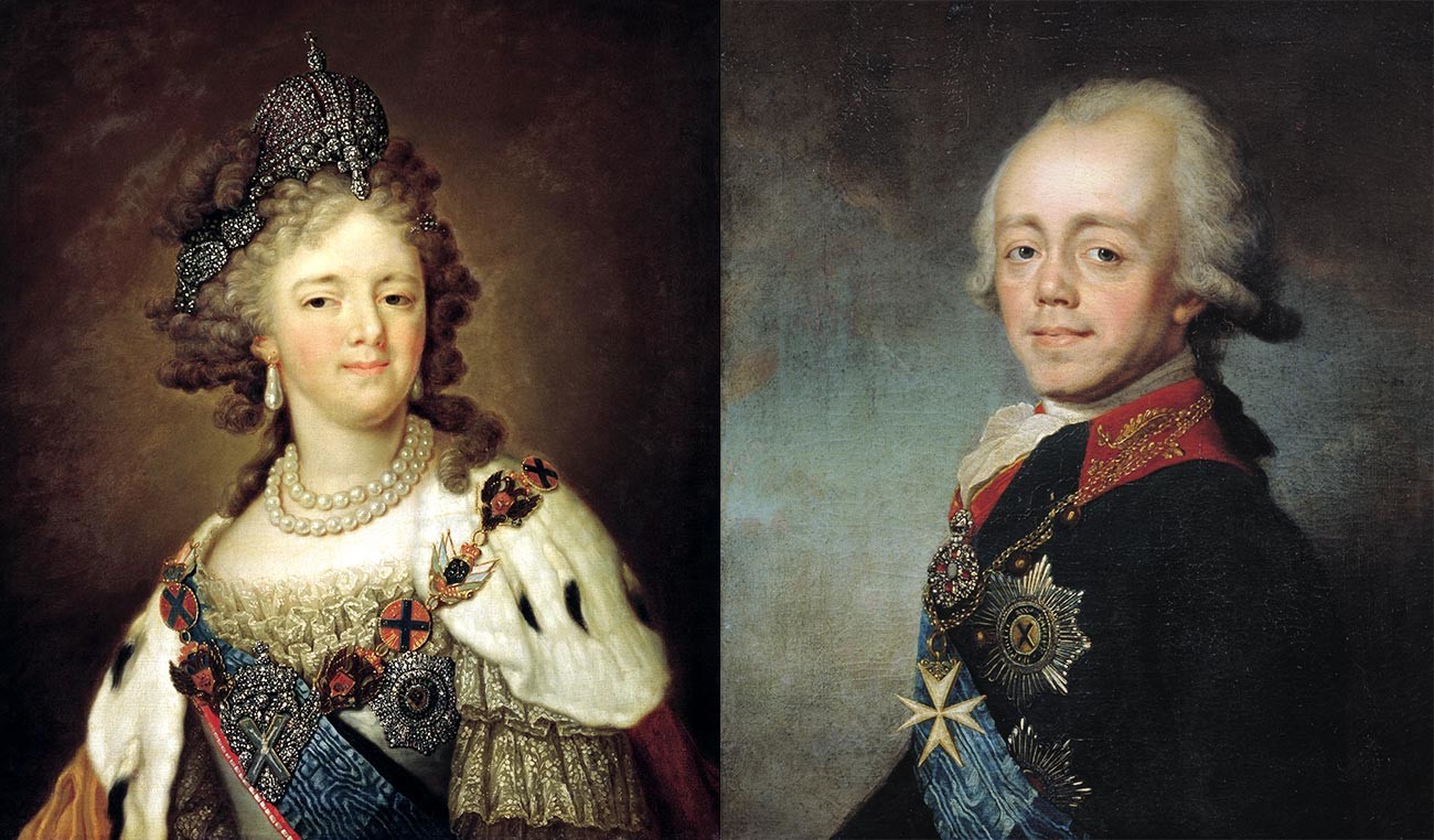 Porträt der Kaiserin Maria Fjodorowna // Porträt des russischen Kaisers Paul I.