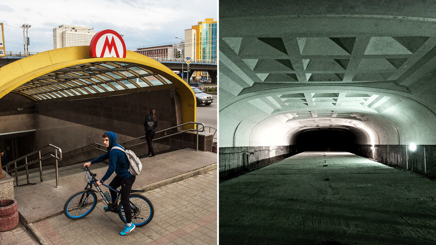 El metro de Omsk por fuera y por dentro.