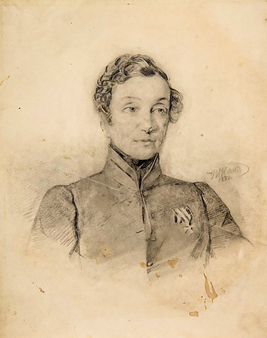 В. И. Гау. Портрет Н. А. Дуровой с Георгиевским крестом. 1837