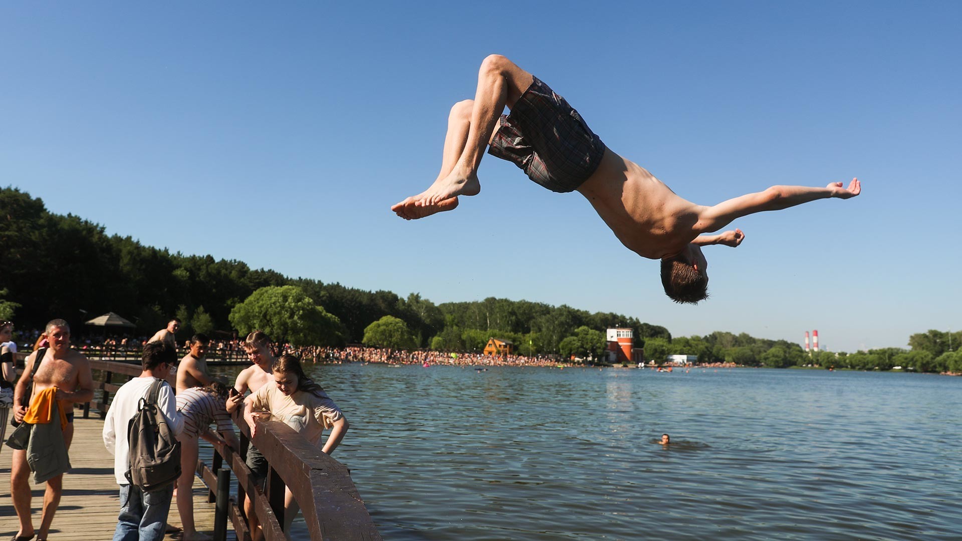 Meščersko jezero v Moskvi.
