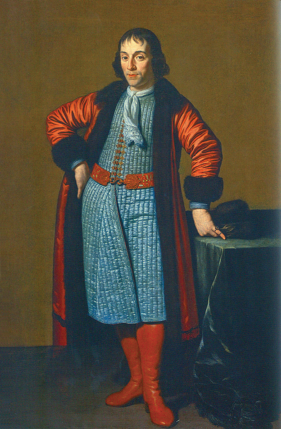 Portrait of Aleksandr Menshikov painted in Holland during Grand Embassy of Peter the Great by Michiel van Musscher.