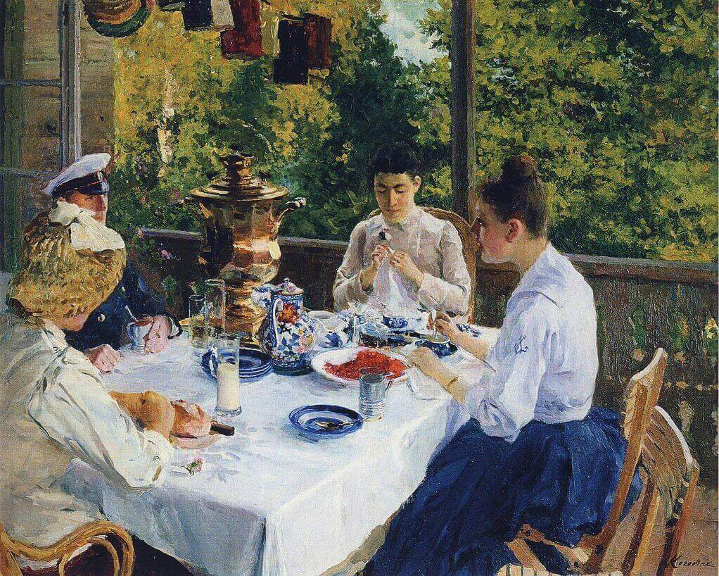Constantin Korovine. À la table du thé, 1888

