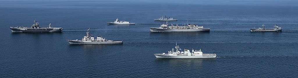 Formación de buques participantes en la BALTOPS de 2020.
