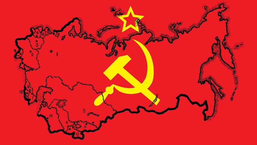 Soviet Union Flag Map