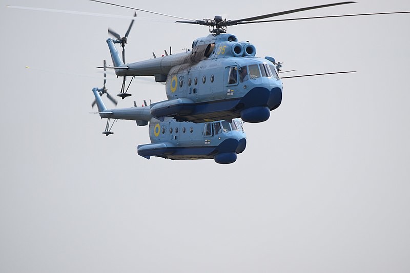Helicópteros ucranianos participantes en las maniobras Sea Breeze 2018.