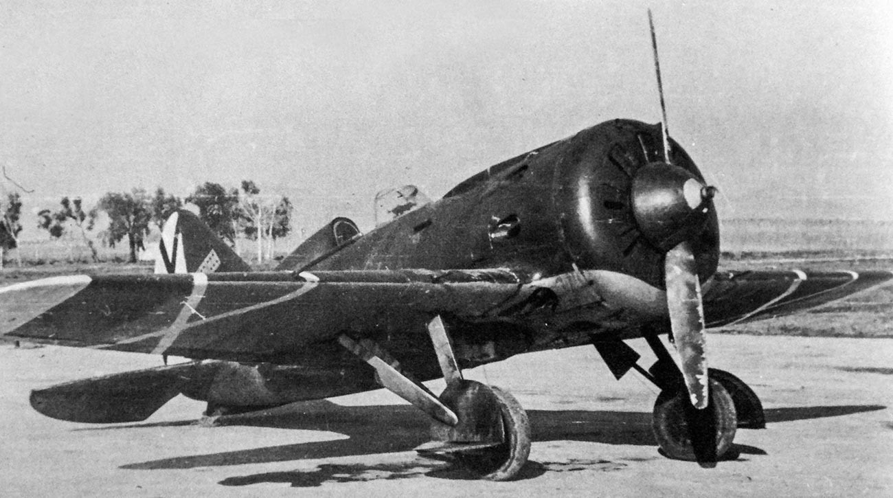 Kampfflugzeug Polikarpow I-16 in Spanien