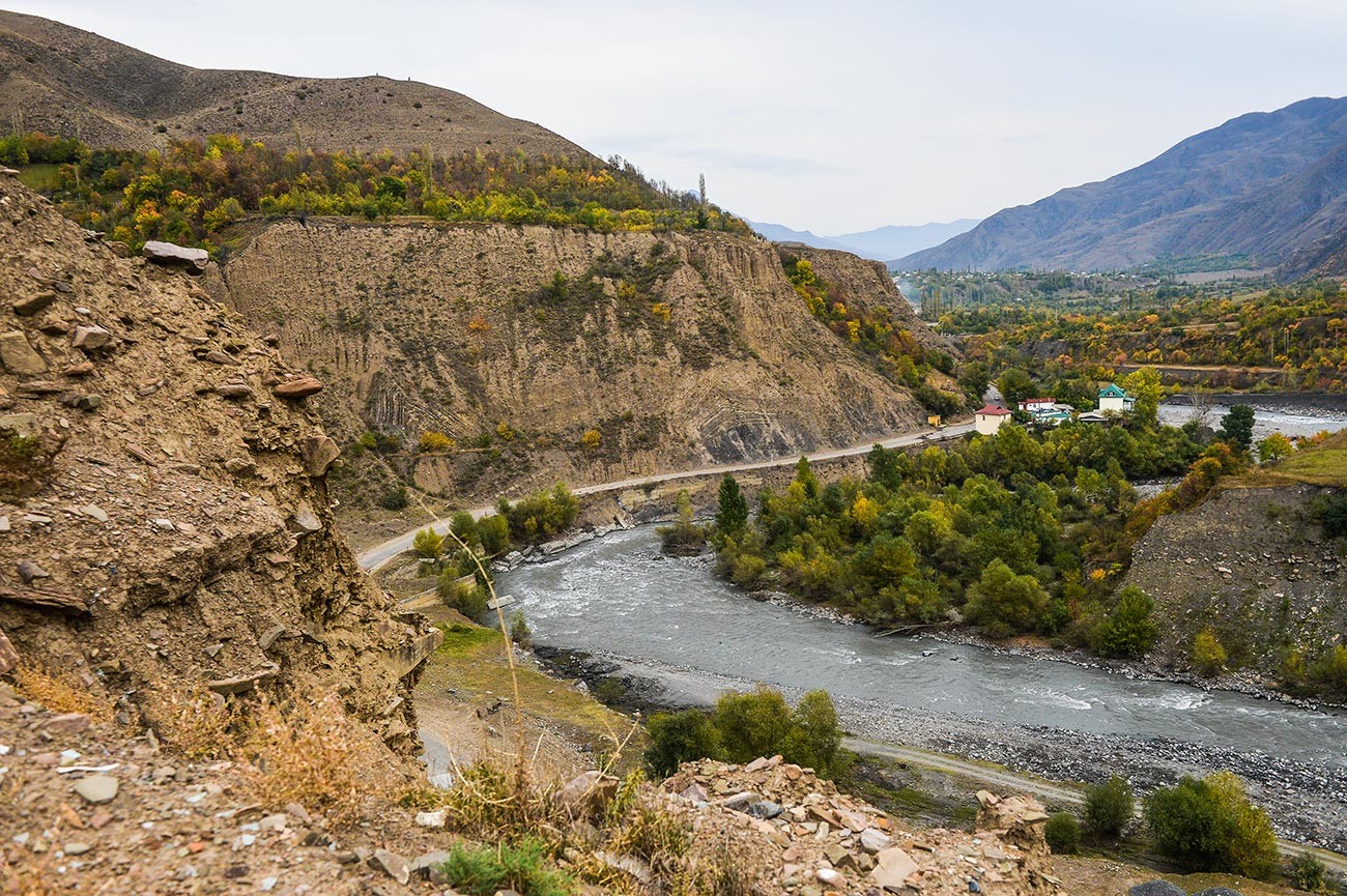 Der Samur-Fluss in Dagestan.