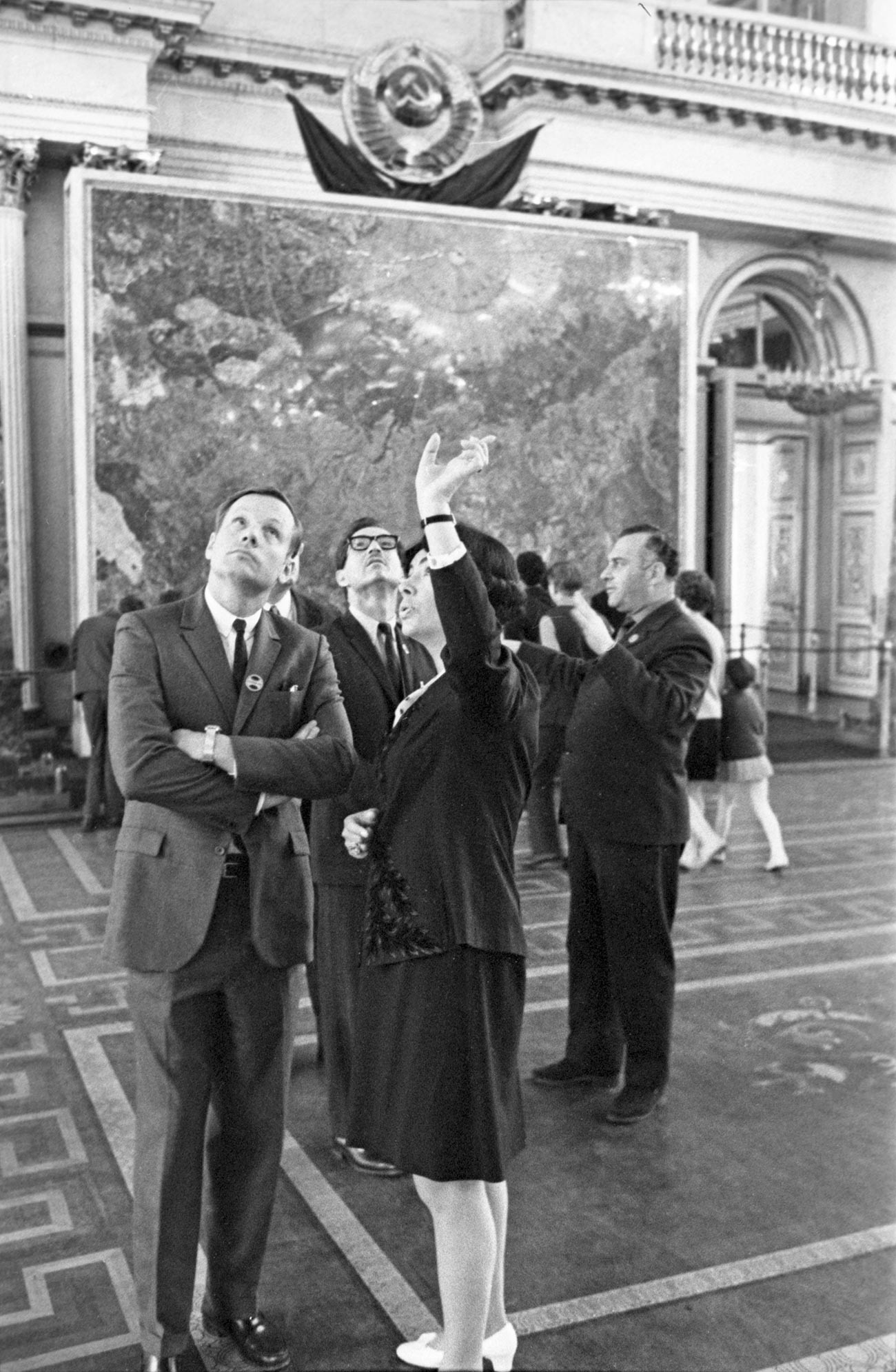 Neil Armstrong visiting the State Hermitage Museum.