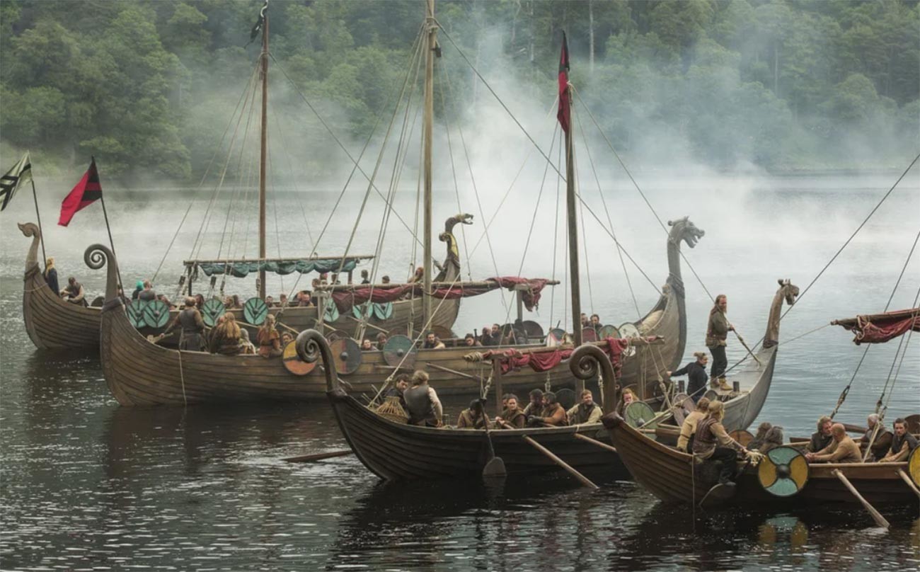Cuplikan adegan dari film serial “Vikings” (2013).