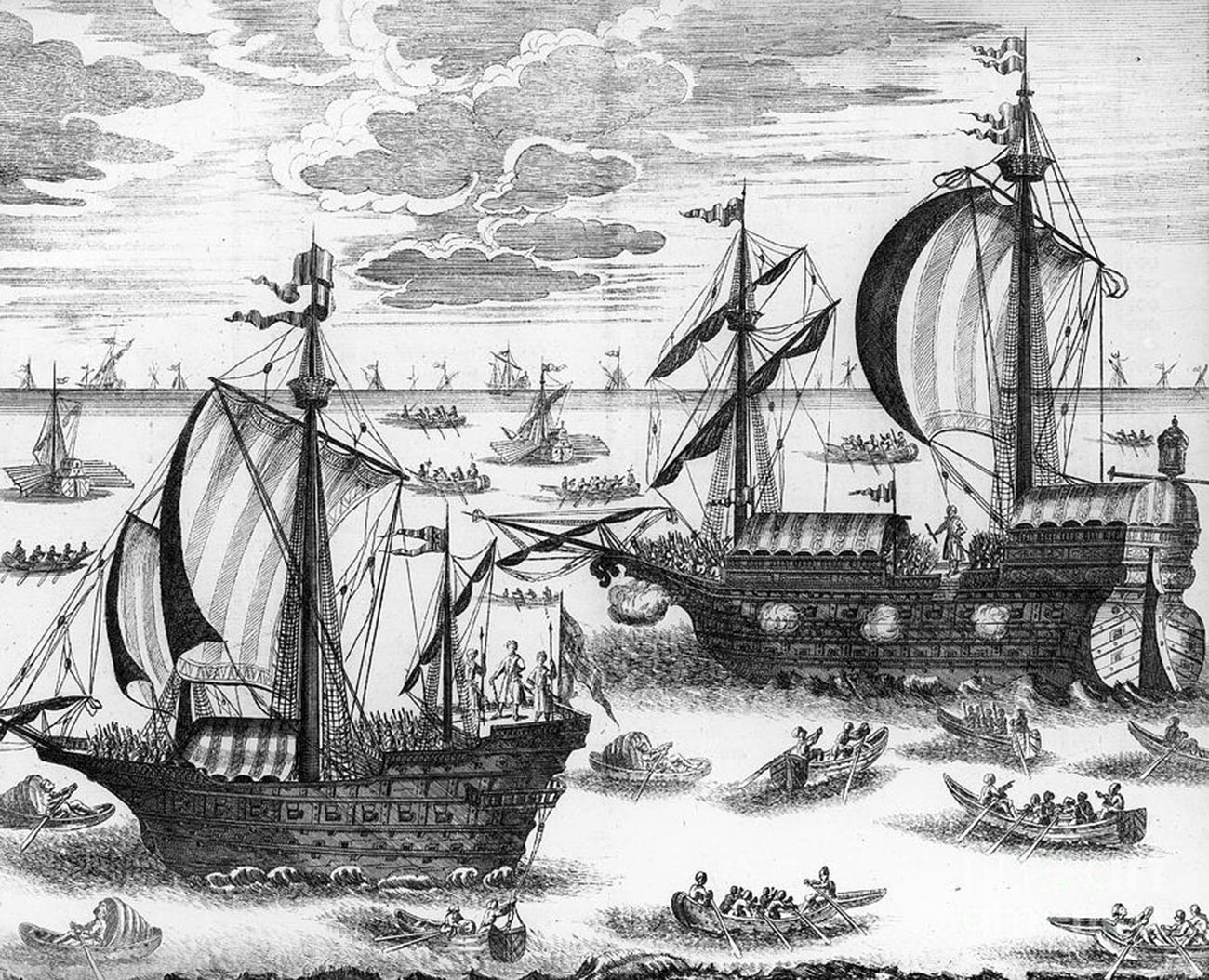 Azovska flota, iz potovalnega dnevnika Johanna Georga Korba