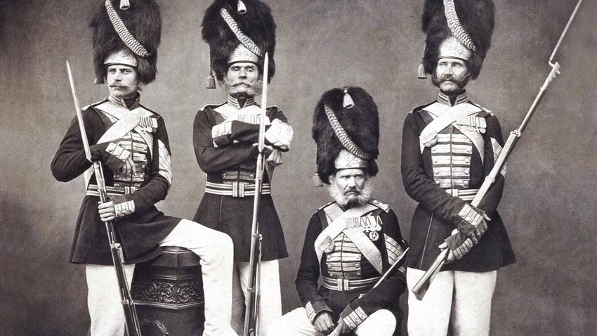 The members of the Palace Grenadiers Company
