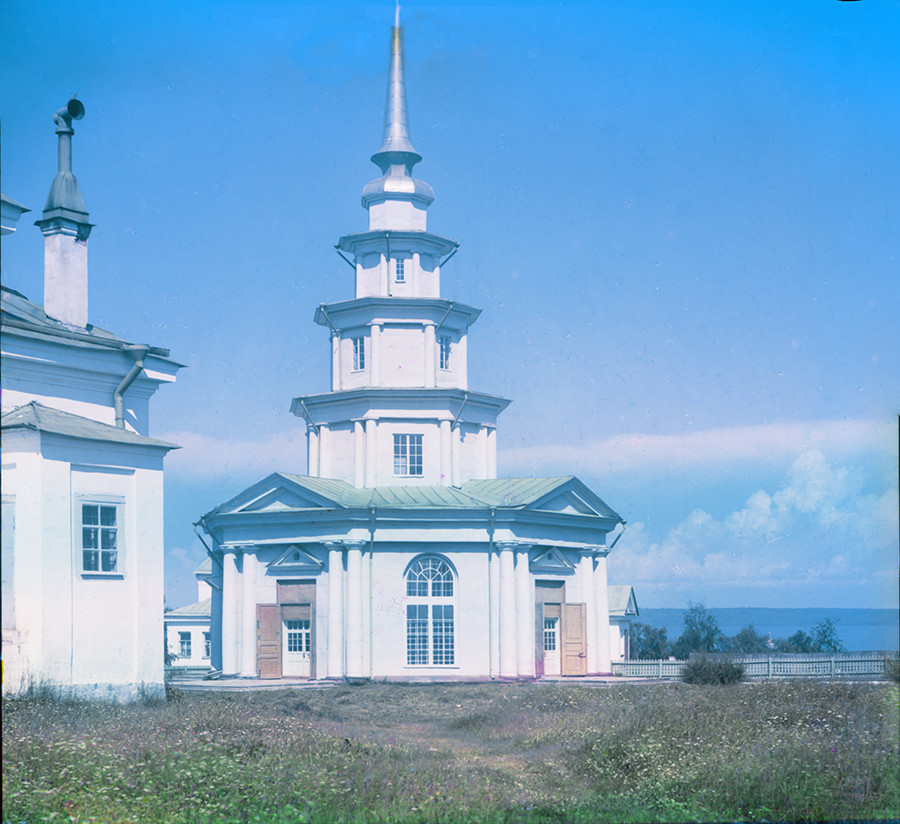 Petrozavodsk. Église des Saints Pierre et Paul, vue sud-ouest.  Détruite par la foudre en 1924