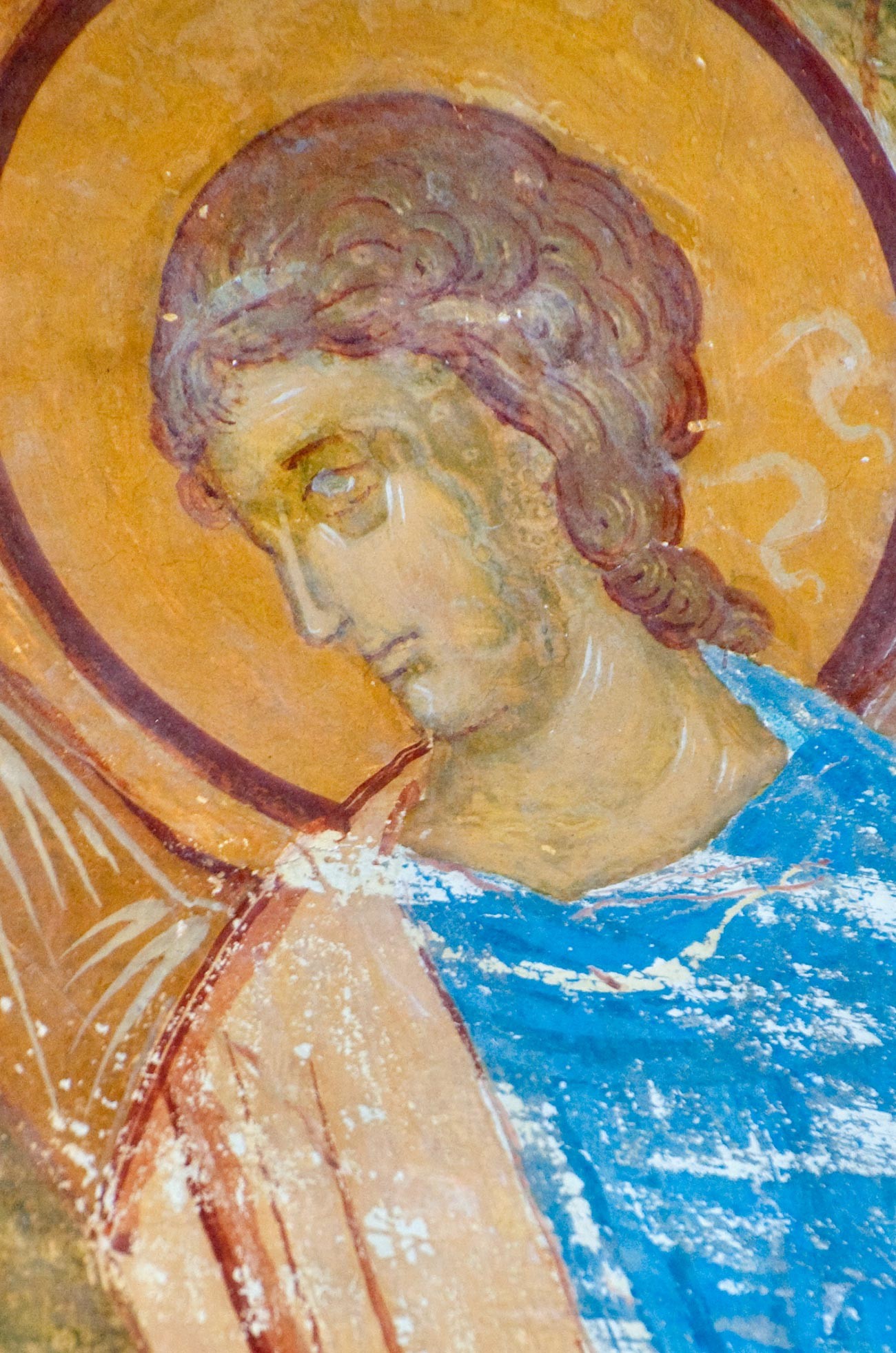 Cathedral of Nativity. North wall. Angel from fresco 