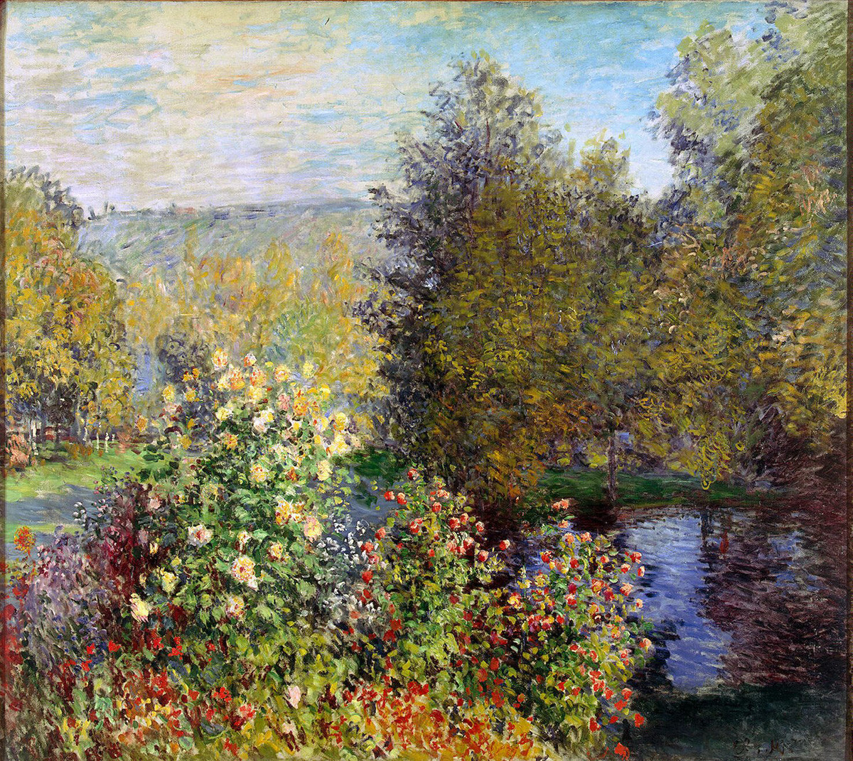 Gartenecke in Montgeron von Claude Monet