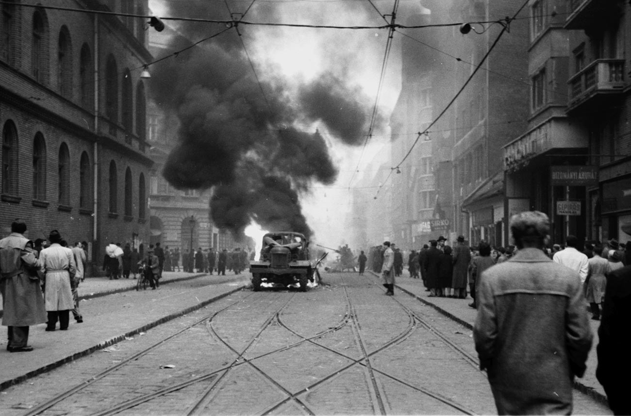 Pertempuran kota di Budapest, 1956.
