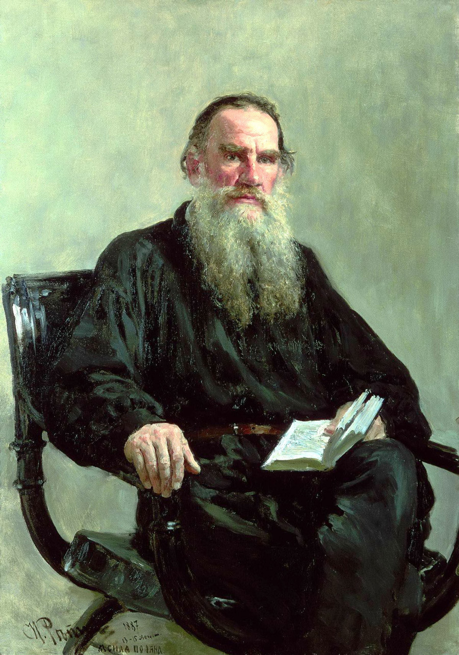 Portrait de l'écrivain Léon Tolstoï, 1887

