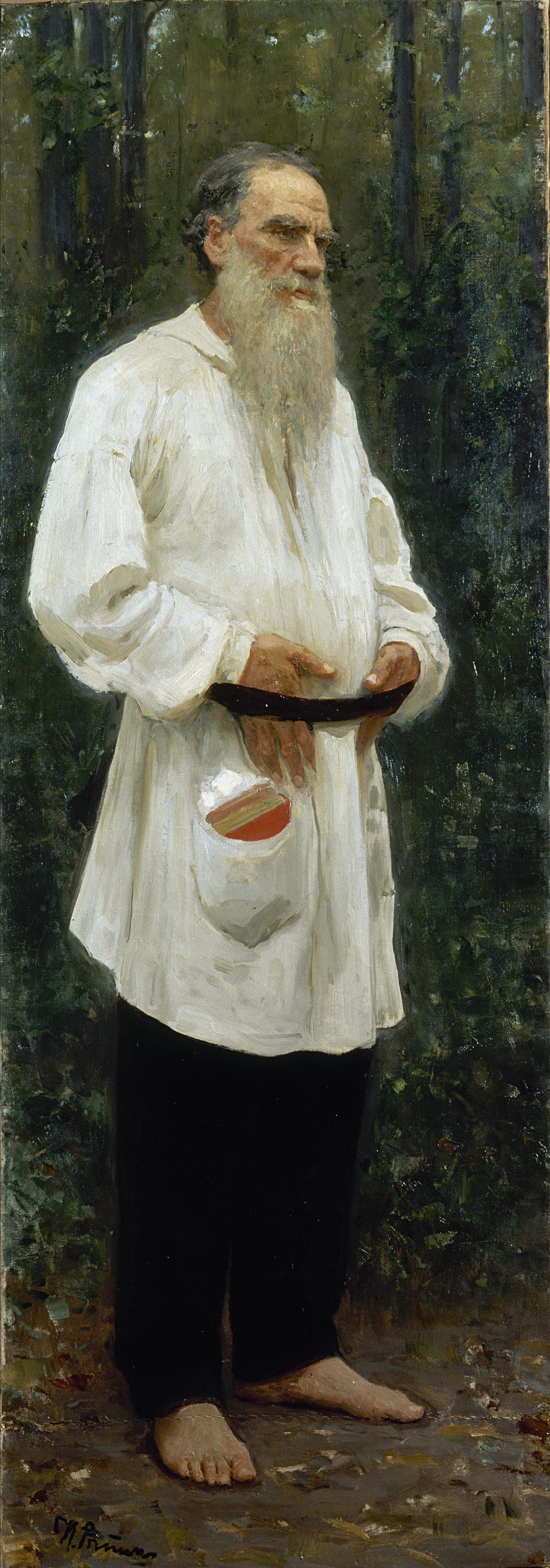 Léon Tolstoï pieds nus, 1901