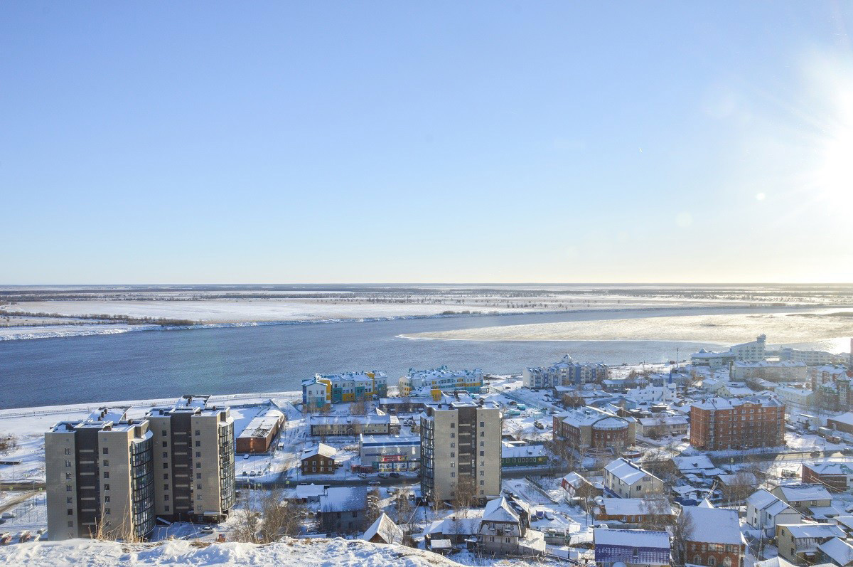 View of the city and the Irtysh River