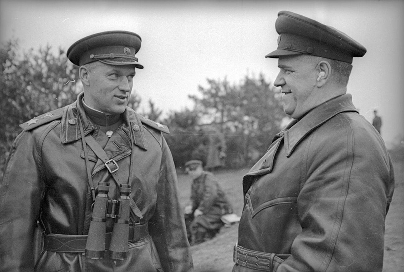 Konstantin Rokossovsky and Georgy Zhukov.