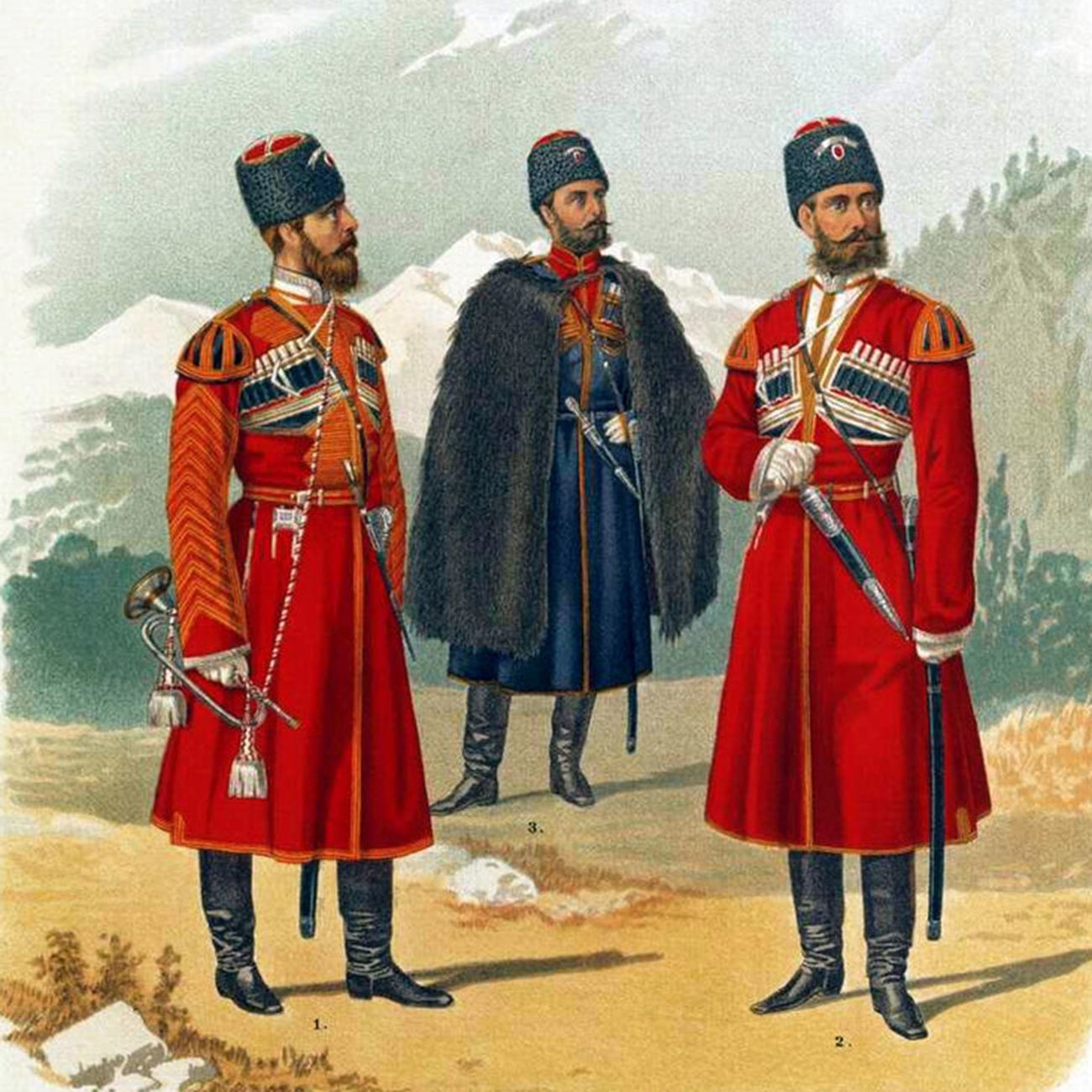 His Majesty’s Own Cossack Escort. Uniforms.