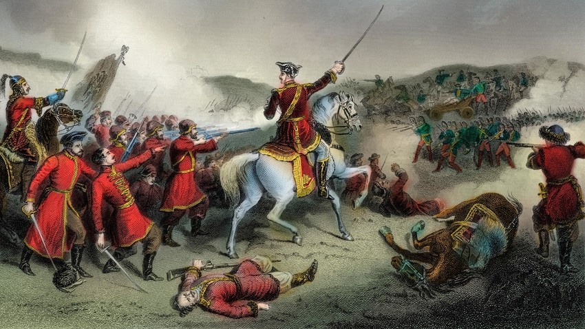 Die Schlacht bei Pultowa (auch Poltawa) am 27. Juni 1709 war der entscheidende Sieg Peters I. von Russland über Karl XII. von Schweden in einer der Schlachten des Großen Nordischen Krieges (1700-21) zwischen Russland und Schweden.