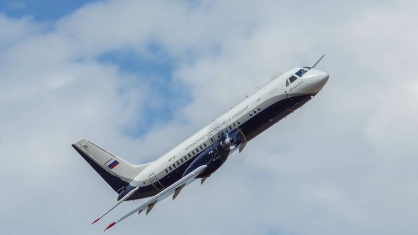 Ил-114-300, МАКС-2021, Жуковски, Московска област.