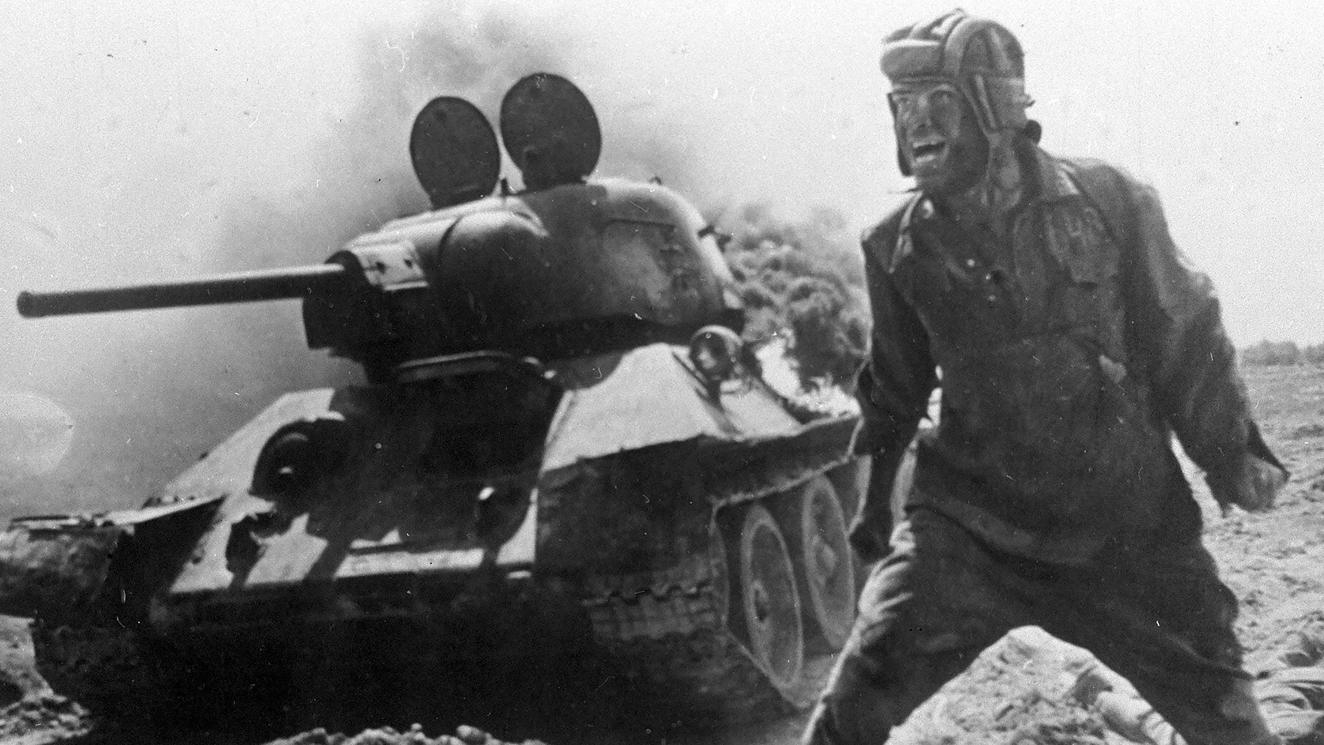 V. Gurenkov u ulozi sovjetskog časnika tenkista u filmu "Ševa". Redatelji N. Kurihin i L. Menaker. 
