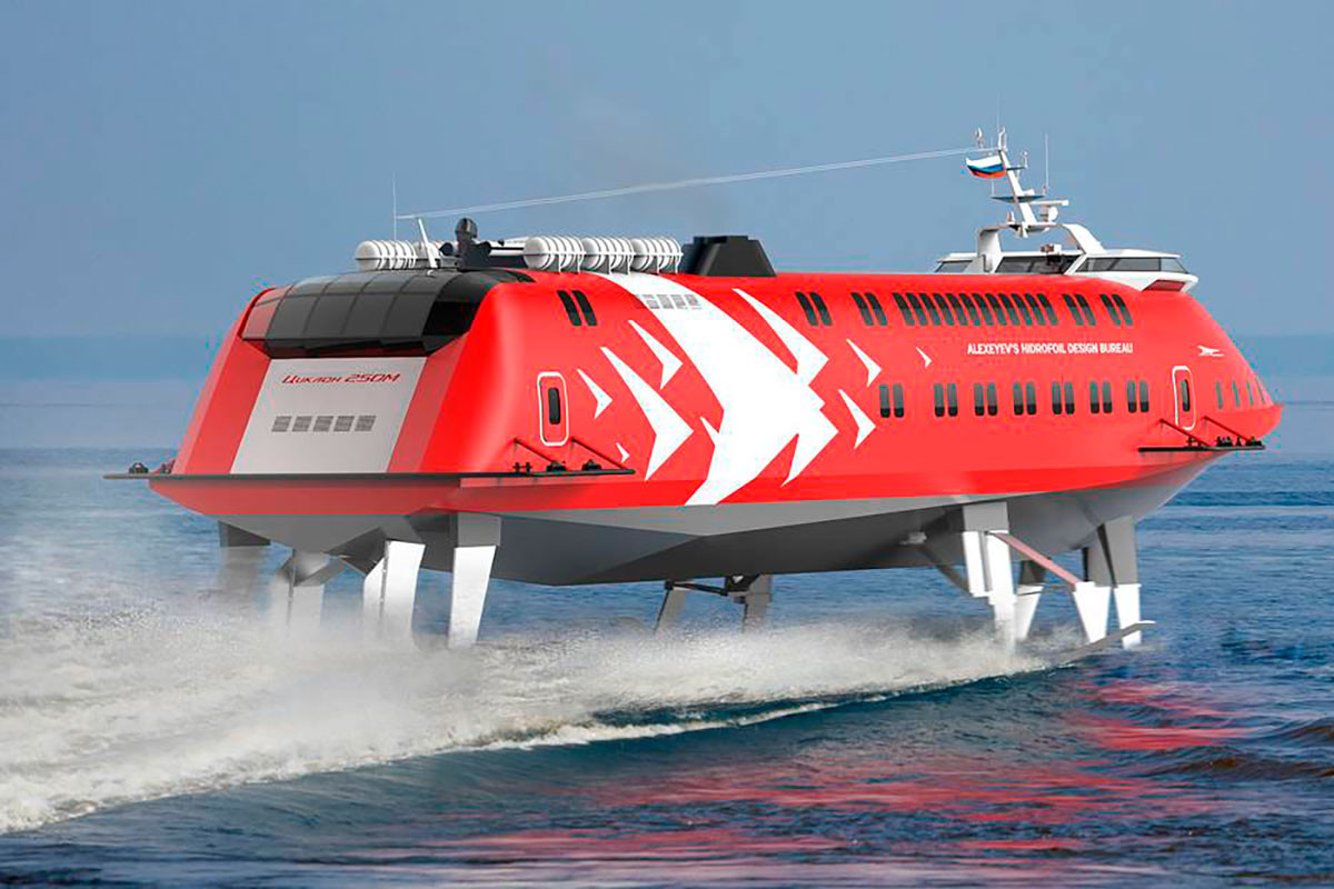 hydrofoil sailing catamaran