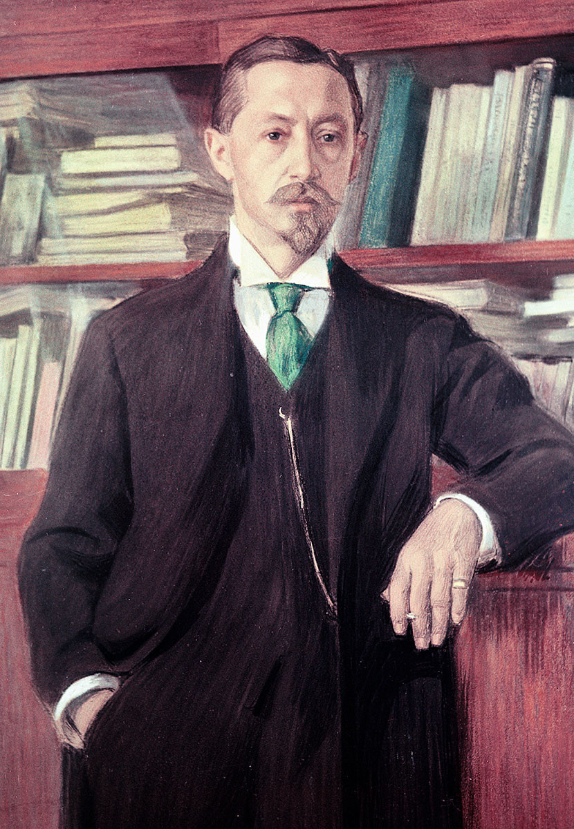 Retrato de Iván Bunin, por Vladímir Rossinski, 1915.