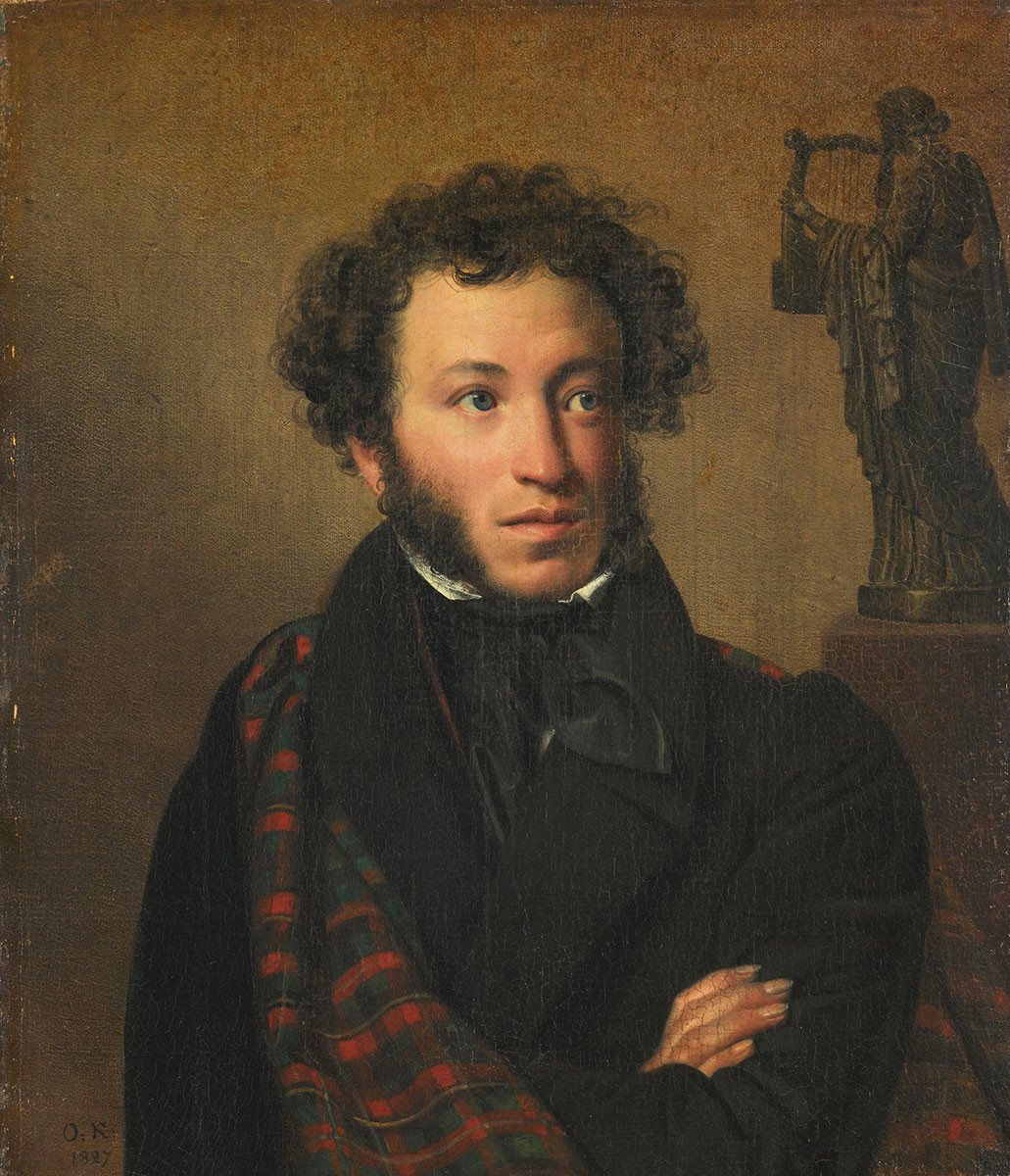Retrato de Alexánder Pushkin, por Orest Kiprenski, 1827.
