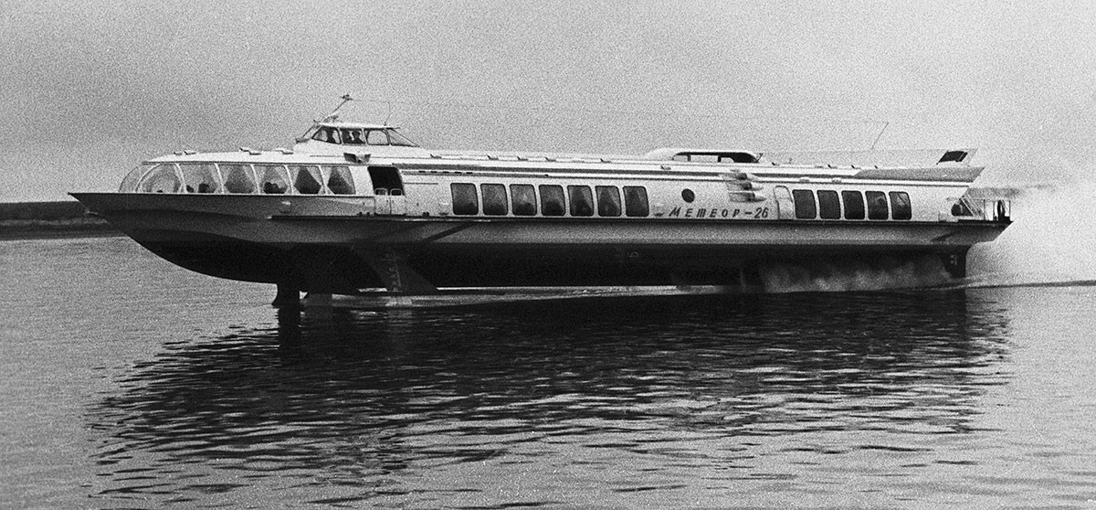 Meteor, el hidrodeslizador soviético más difundido, 1968.