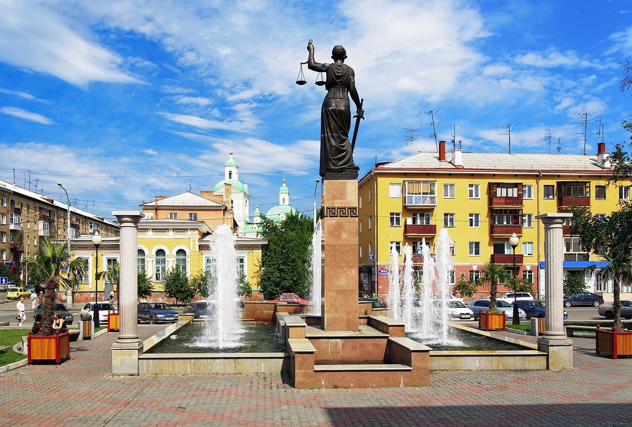 Innenstadt von Krasnojarsk.