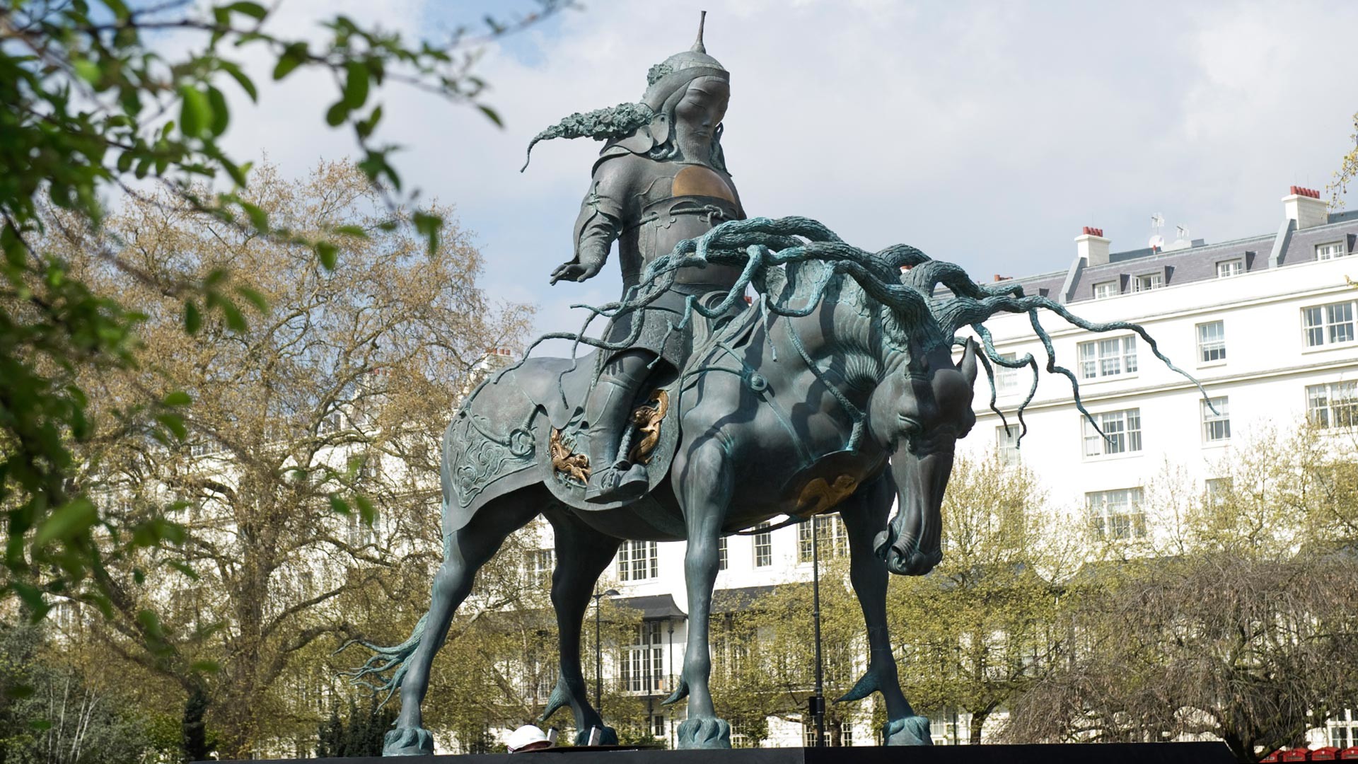 Cette sculpture de Gengis Khan a été exposée pendant deux ans à Hyde Park, à Londres.
